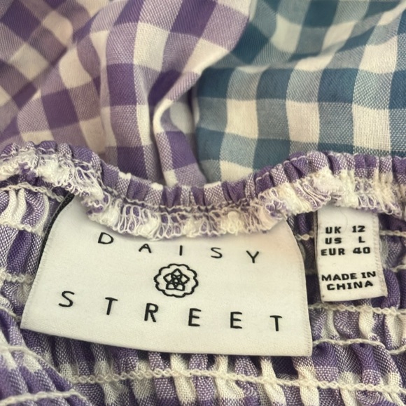 URBAN OUTFITTERS Gingham Plaid Bohemian Daisy Street Milkmaid Midi Dress SIZE L - Picture 8 of 16